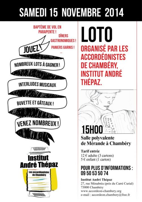 Loto organisé par les Accordéonistes de Chambéry