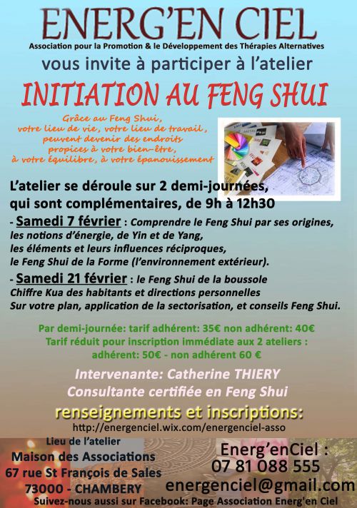 ATELIER D’INITIATION AU FENG SHUI