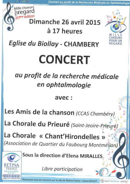 Concert au profit de la recherche médicale en ophtalmologie