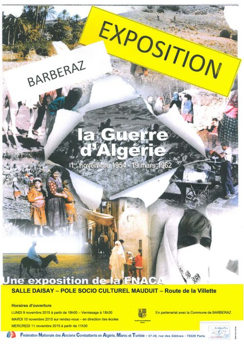 EXPOSITION sur la GUERRE D'ALGERIE
