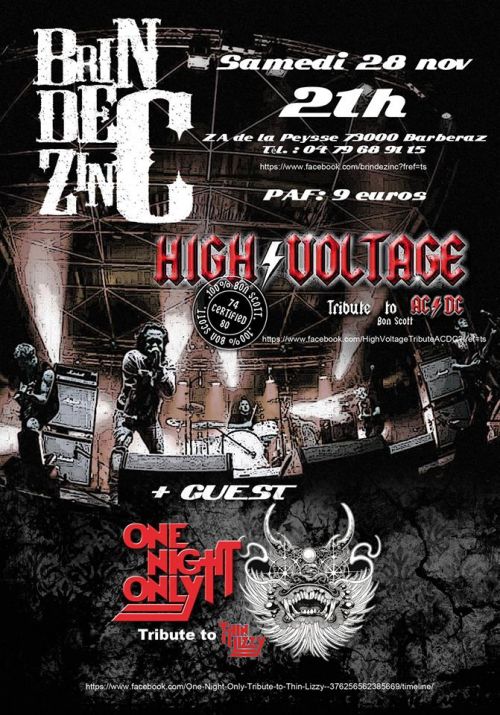 High Voltage (Tribute AC DC) + One Night Only (Tribute to Thin Lizzy)