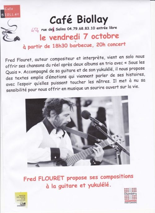 Concert Chansons françaises avec Fred Flouret
