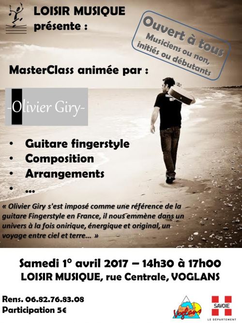 MasterClass Olivier GIRY - Guitare fingerstyle, compo, arrangements