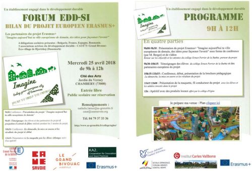 Collège Ernest Perrier de La Bâthie à UGINE / bilan du projet Européen ERASMUS+