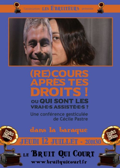 Conférence gesticule "(re)cours après tes droits" de Cécile Pastre