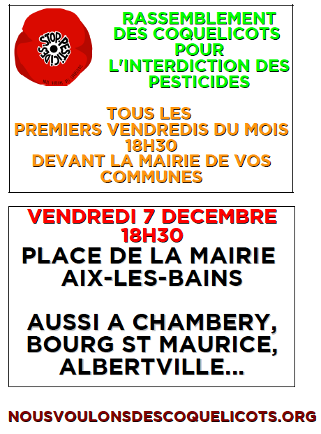 Rassemblement – Nous voulons des coquelicots !