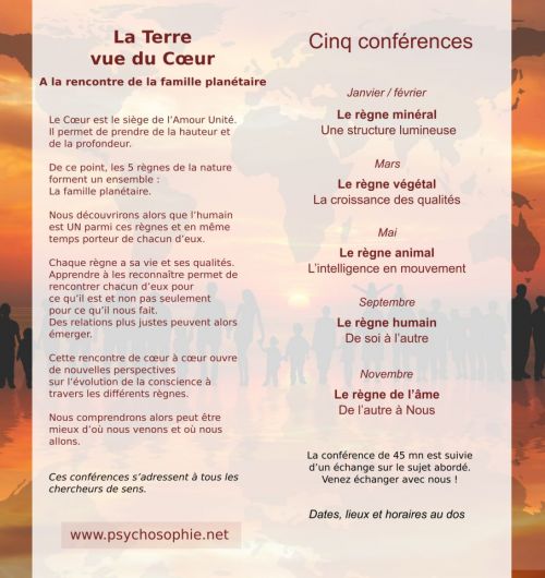 Conférence Psychosophie - De soi à l'autre