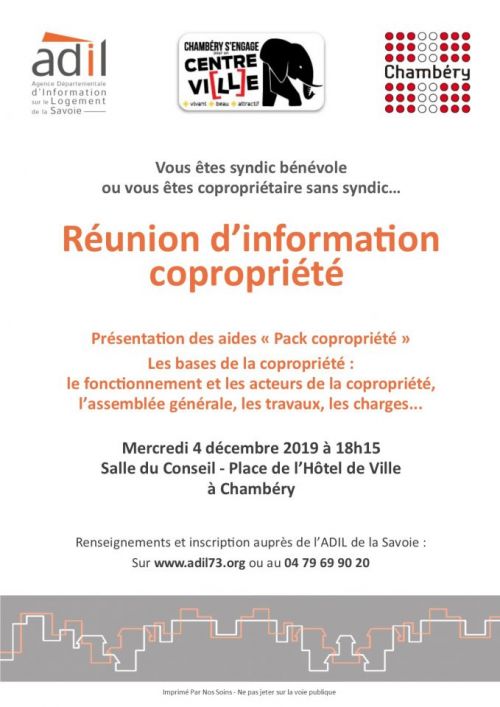 Réunion d'information "copropriété" à Chambéry