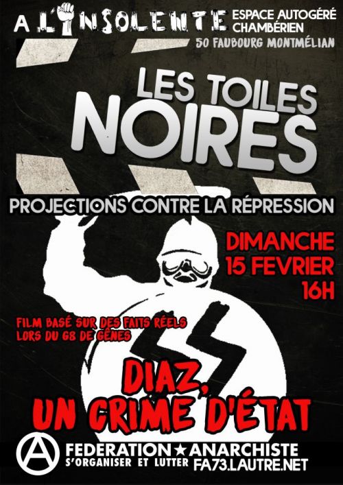 Projection "Diaz, un crime d'Etat" - Les Toiles Noires
