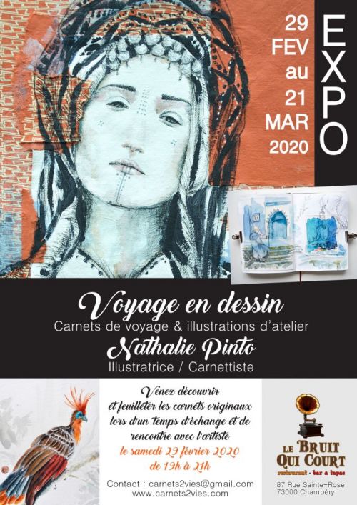 EXPOSITION "Voyage en dessin" - Carnets de voyage - Du 29 février au 21 mars 2020