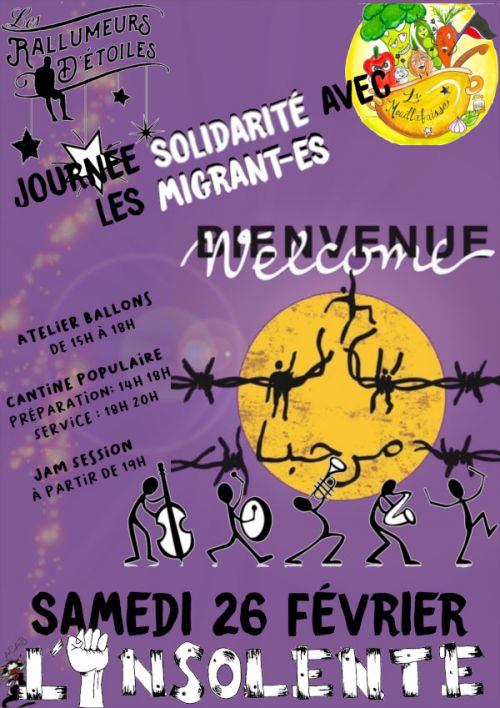 Journée solidarité avec les migrant-es + Atelier ballon + Jam Session