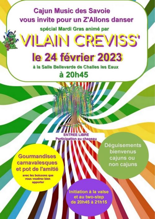 Bal concert de musique cajun avec VILAIN CREVISS'